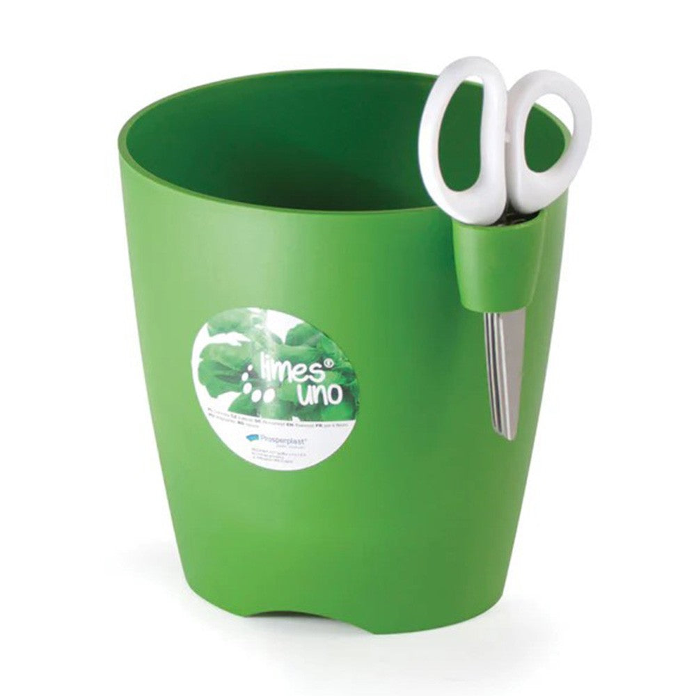 Single Herb Pot with Scissors – Olive (15 x 15 x 16 cm) | Keans Claremorris