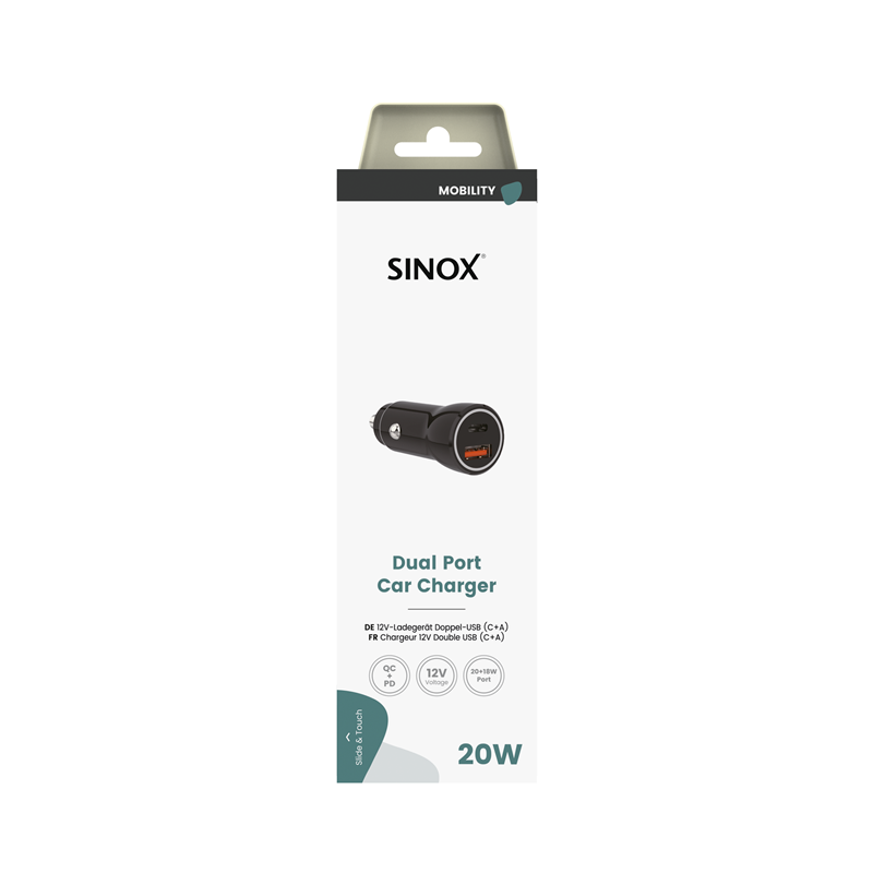 Sinox 20W Usb-C 18W Usb-A Car Charger | 052375 Keans Claremorris