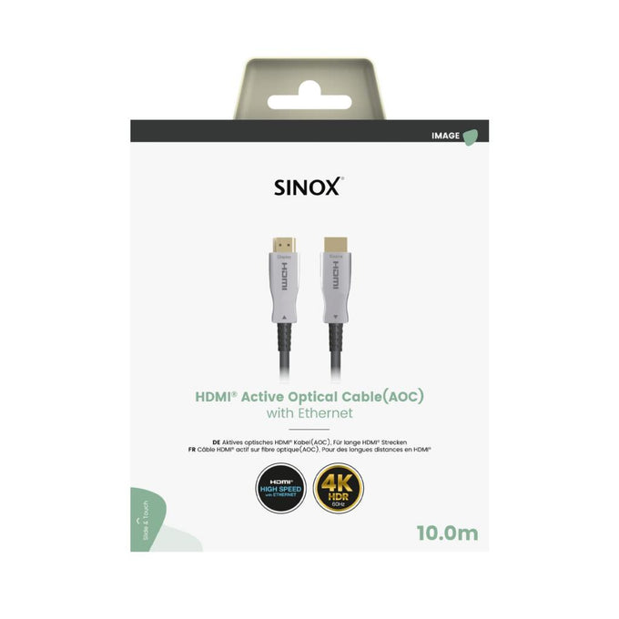 Sinox HDMI 2.0 4K Fibre 10 Mtr | HDMI Cable | Keans Claremorris