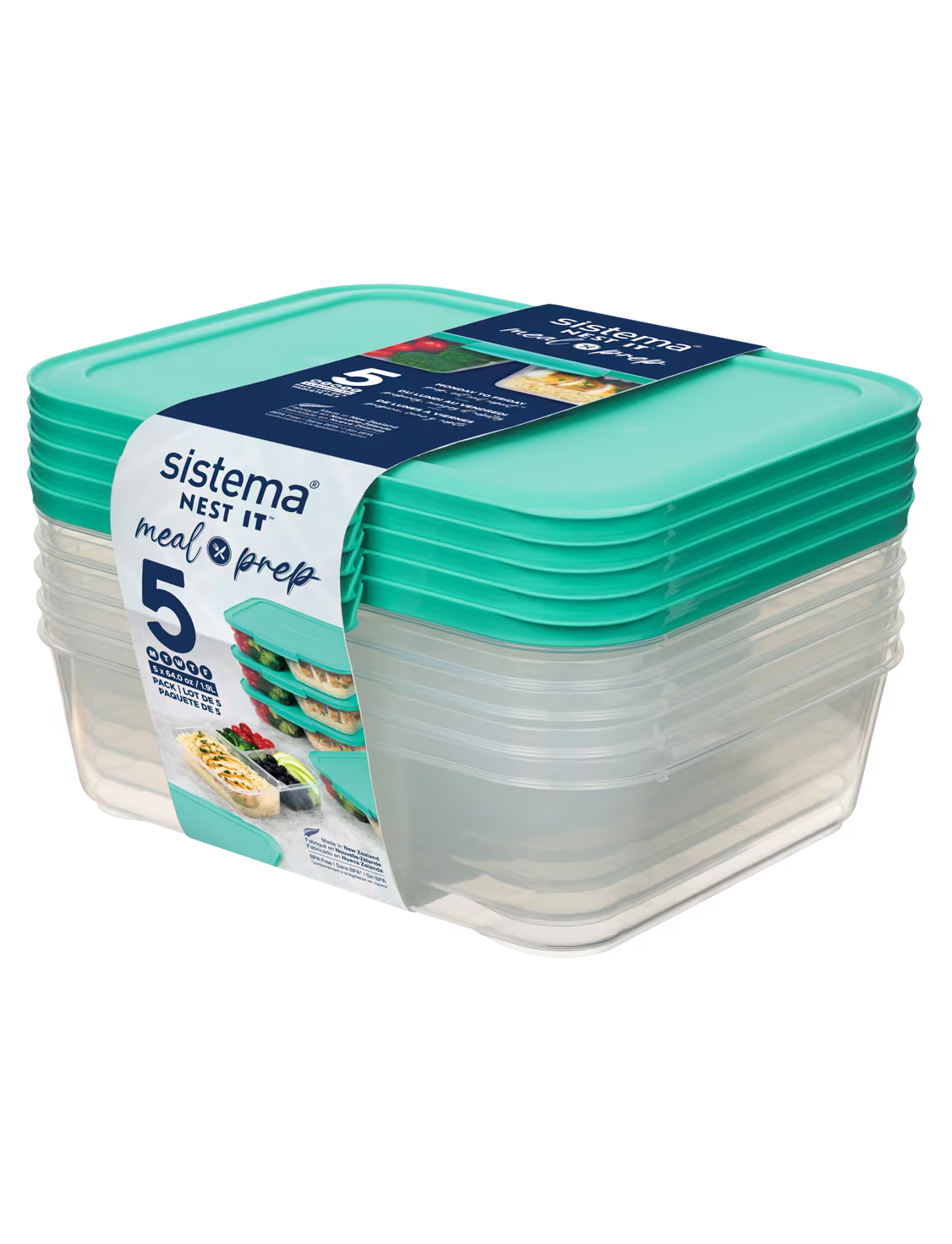 Sistema Nest-It™Meal Prep 1.9L - 5 Pack Keans Claremorris