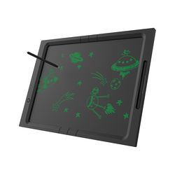 myFirst Sketch Board 21" dual LCD display, stain-resistant, thick stroke, built-in wall hanger, includes markers & easel –