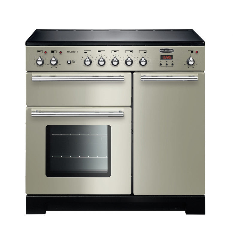 Rangemaster Toledo 90CM induction range cooker with oven and hob, available at Keans Claremorris.