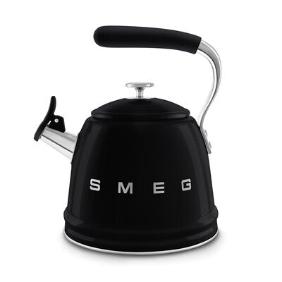 Smeg WKF01CR 50's Retro Style Whistling Kettle - Black | Keans Claremorris