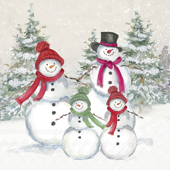 Snowmen Family Lunch Napkins Keans Claremorris