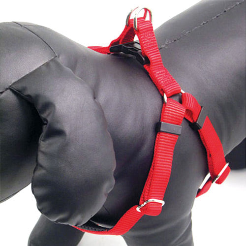 Red padded large dog harness with chrome fittings, comfortable design, neck 80-100cm, strap 26cm – Keans Claremorris