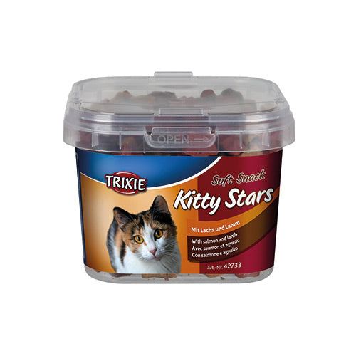 Soft Snack Kitty Stars cat treats with salmon and lamb, 140g resealable box – Keans Claremorris