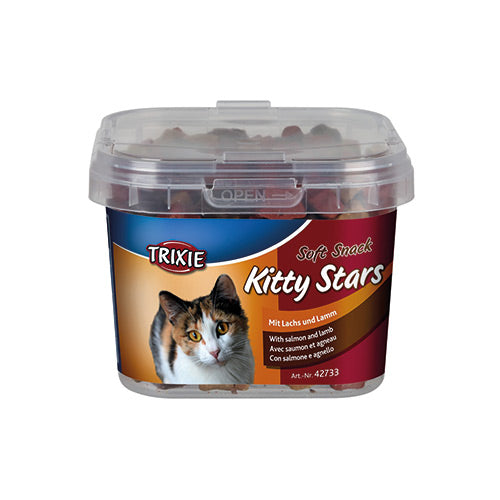 Soft Snack Kitty Stars cat treats with salmon and lamb, 140g resealable box – Keans Claremorris