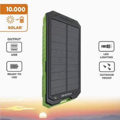 Solar Qi Powerbank With Torch 10000Mah | 775316 Keans Claremorris