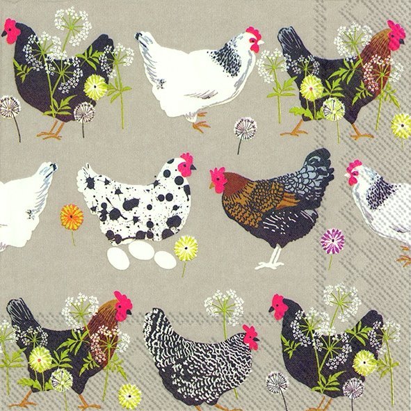 Spatter Hens Linen Lunch Napkins Keans Claremorris