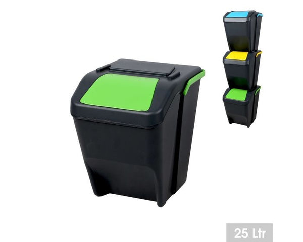 Stackable Recycle Bin 25L Green 34488 Keans Claremorris