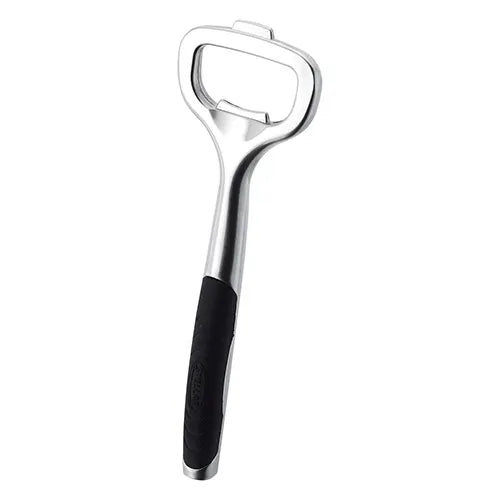 Stellar Soft Touch Bottle Opener with slip-resistant grip, zinc alloy, satin finish, dishwasher safe – Keans Claremorris.