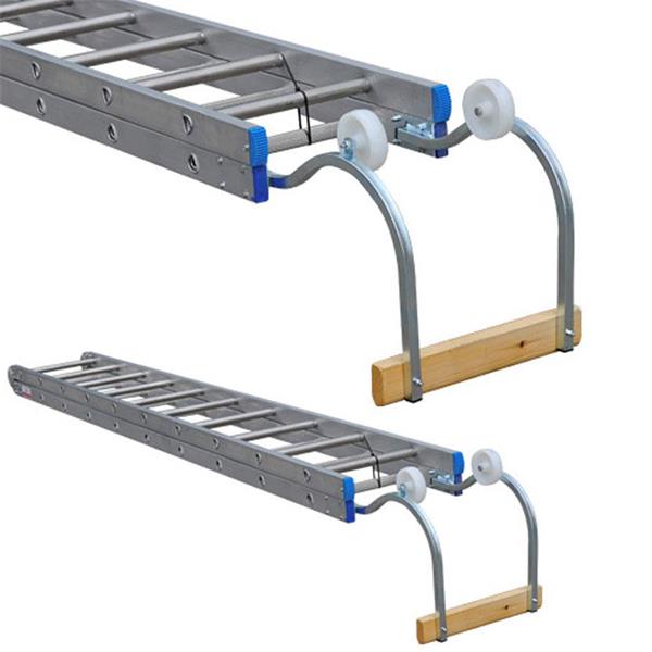 Stradbally 20ft Aluminium Folding Roof Ladder with wheels and secure apex hook, lightweight and sturdy - Keans Claremorris