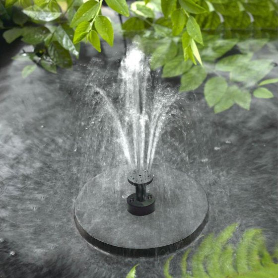 Sunjet 150 solar garden water feature with 3 fountain heads, low voltage pump, 10 ft cable – Keans Claremorris