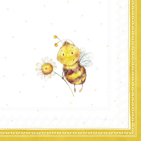 Sunny Bee Yellow Lunch Napkins Keans Claremorris
