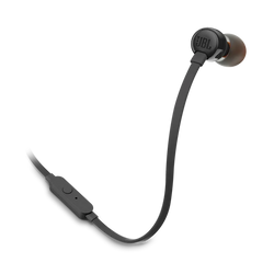 JBL T110 In-Ear Headphones 1-Button Mic Remote Black| JBLT110BLKE