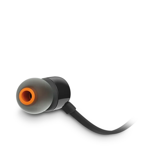 JBL T110 In-Ear Headphones 1-Button Mic Remote Black| JBLT110BLKE - Image 3