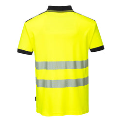 Pw3 Hi-Vis Cotton Comfort Polo Shirt Yellow/Black