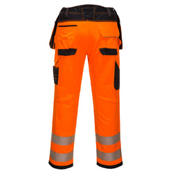 Portwest PW3 Hi-VIS Holster Trousers Orange Black