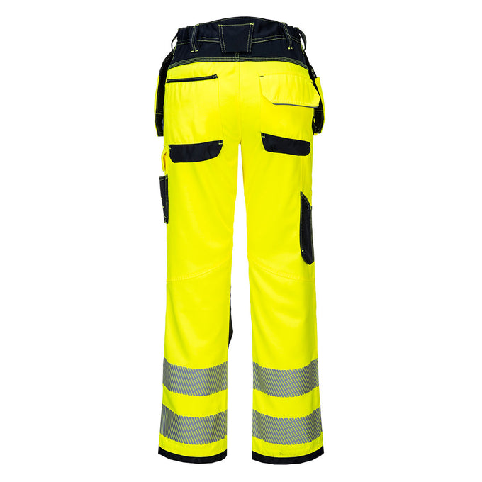 Portwest PW3 Hi-VIS Holster Trousers Yellow Black - Image 2