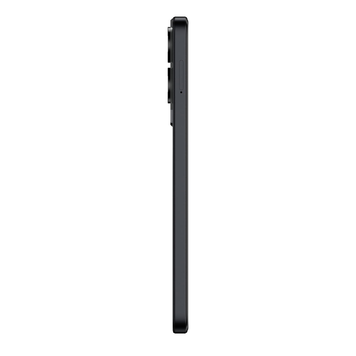 Side view of TCL 505 Space Grey smartphone showing slim profile and camera bump