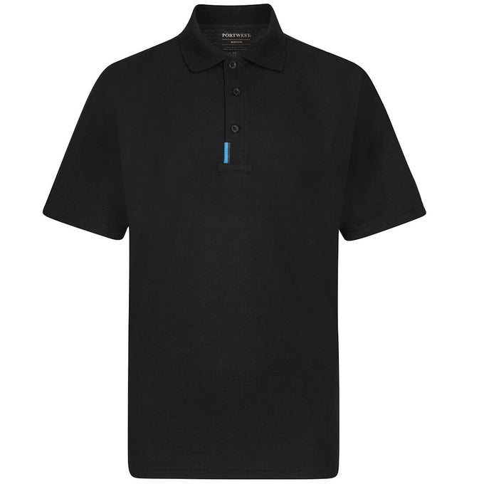 Portwest WX3 Polo Shirt - Black - Image 1