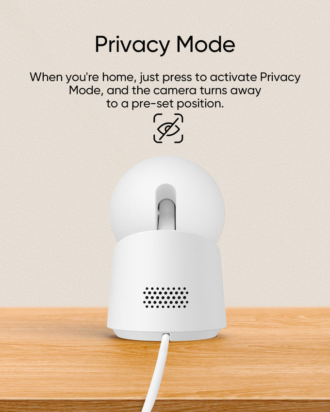 Eufy Indoor Cam C220 2K Pan and Tilt security camera with high-res video, available at Keans Claremorris.