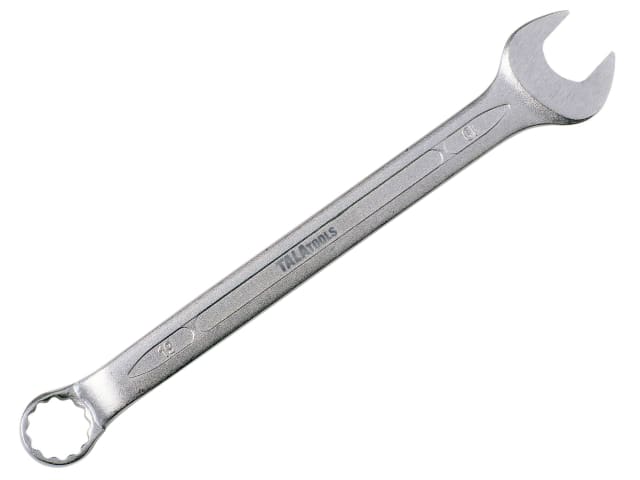 TALA Combination Spanner 24mm with open and ring ends, matt chrome finish, angled jaws visible.