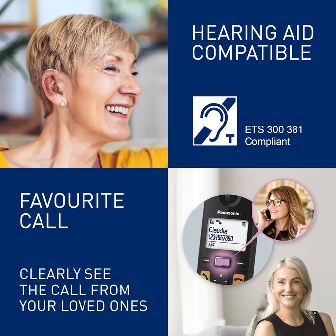 Panasonic KX-TGU132EB digital cordless phone twin pack with answering machine, available at Keans Claremorris store.