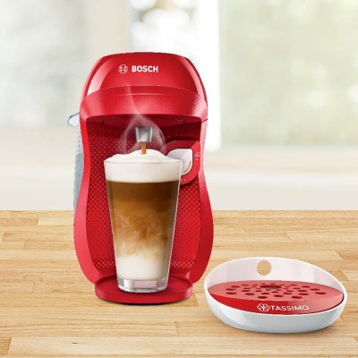 Tassimo Happy Hot Drinks Coffee Machine TAS1006GB with easy one-touch brewing – available at Keans Claremorris