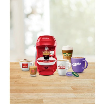Tassimo Happy Hot Drinks Coffee Machine TAS1006GB with barcode scanner, compact design - available at Keans Claremorris