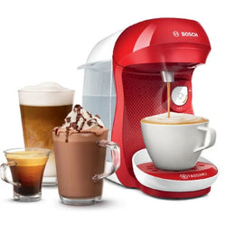 Tassimo Happy Hot Drinks Coffee Machine TAS1006GB with easy one-touch brewing, available at Keans Claremorris.
