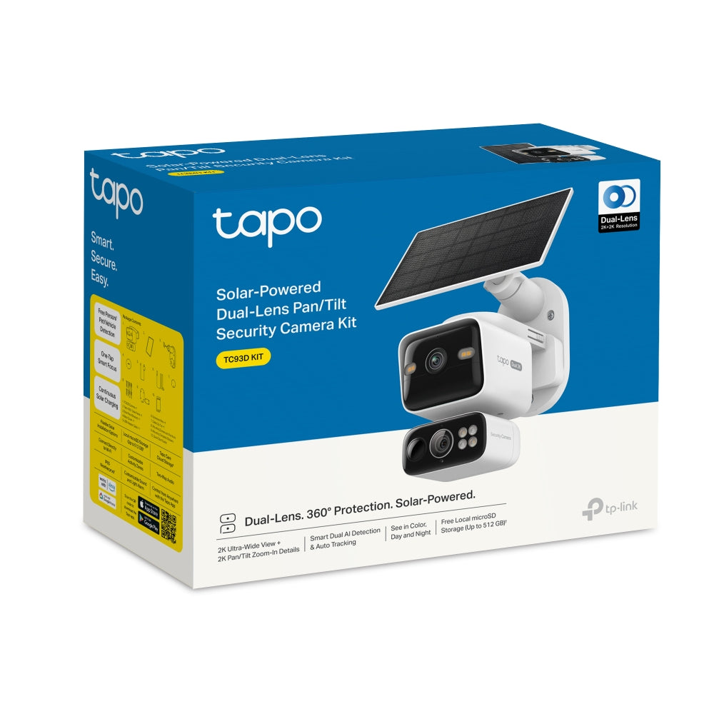 Tp Link Tapo Solar-Powered Dual-Lens Pan/Tilt Security Camera Kit | TPL-TC93D-KIT - Image 11
