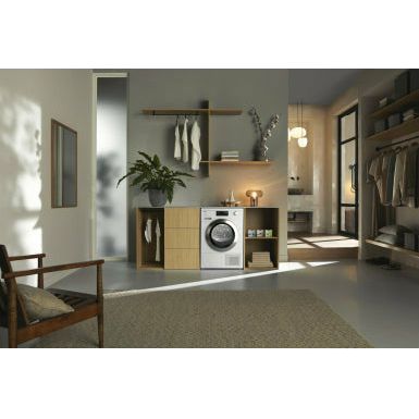 Miele T1 8KG EcoSpeed Heat Pump Tumble Dryer in Lotus White, freestanding, energy-efficient | Keans Claremorris