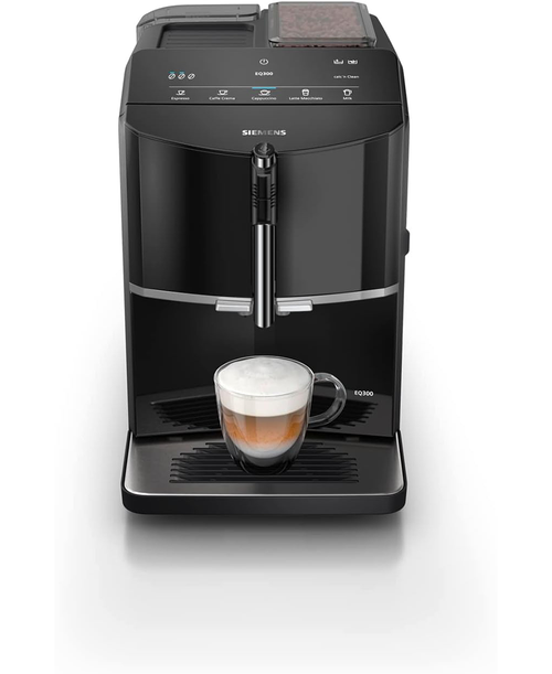 Siemens EQ300 Fully Automatic Coffee Machine in Piano Black – sleek design, easy use | Available at Keans Claremorris