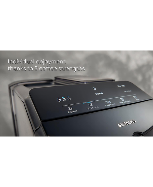 Siemens EQ300 Fully Automatic Coffee Machine in Piano Black – sleek design, easy use | Available at Keans Claremorris