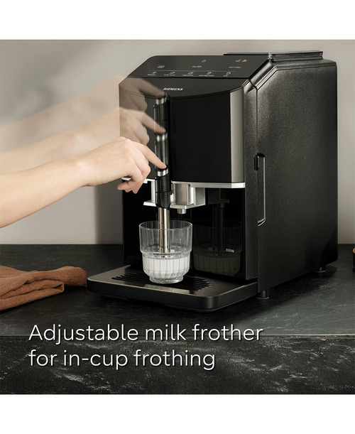 Siemens EQ300 Fully Automatic Coffee Machine in Piano Black – sleek design, easy use | Available at Keans Claremorris