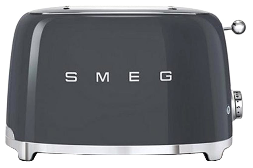 Smeg TSF01 50’s style 2-slice toaster in slate grey, 6 browning levels, defrost, reheat, bagel functions – Kean’s