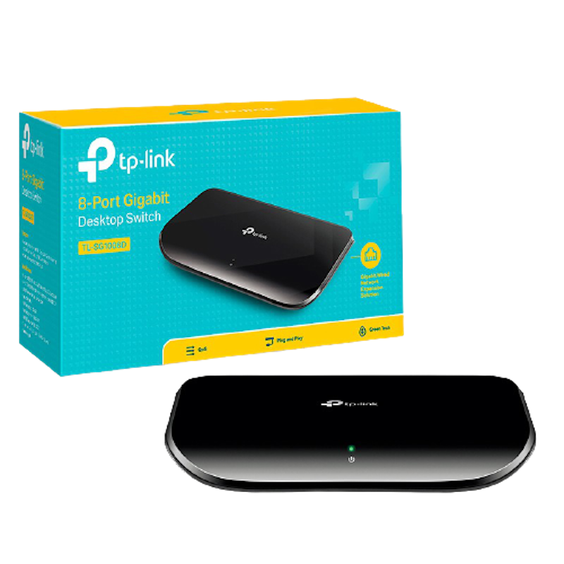 TP-Link 8-Port Gigabit Desktop Switch Steel - High-Speed Network Hub | Available at Keans Claremorris