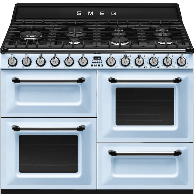 Smeg 110cm Victoria 4 Cavity Dual Fuel Traditional Range Cooker with Side Opening Ovens | Keans Claremorris