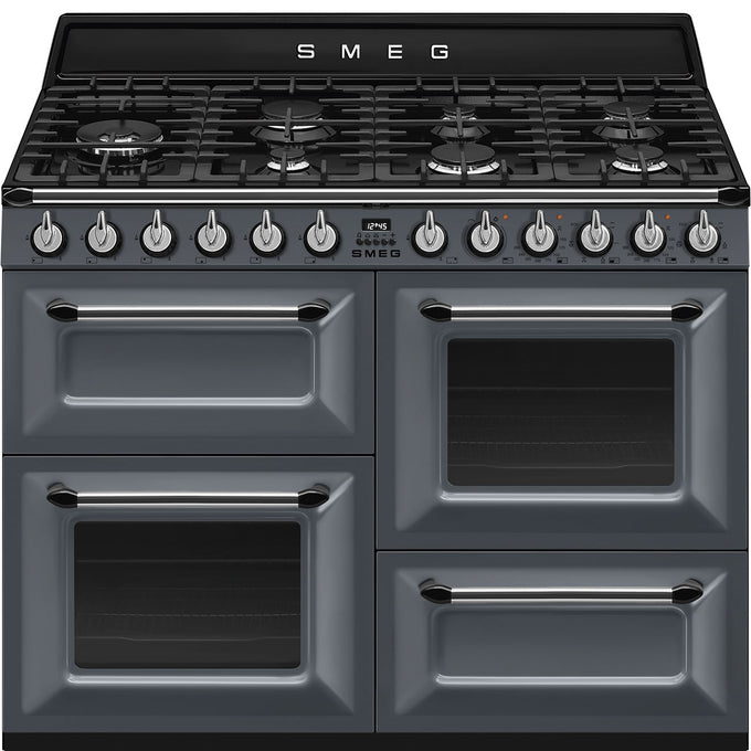 Smeg 110cm Victoria 4 Cavity Dual Fuel Traditional Range Cooker with Side Opening Ovens - Image 3
