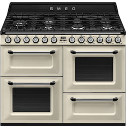 Smeg 110cm Victoria 4 Cavity Dual Fuel Traditional Range Cooker with Side Opening Ovens