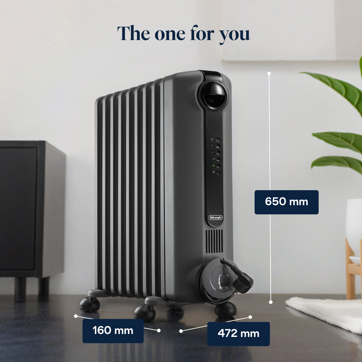 Delonghi 2Kw Radia S Oil Filled Radiator | TRRS0920E.G - Image 2