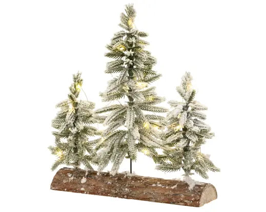 Tablepiece Snow Micro LED BO Indoor, L.28 cm x W.10 cm x H.30 cm Keans Claremorris