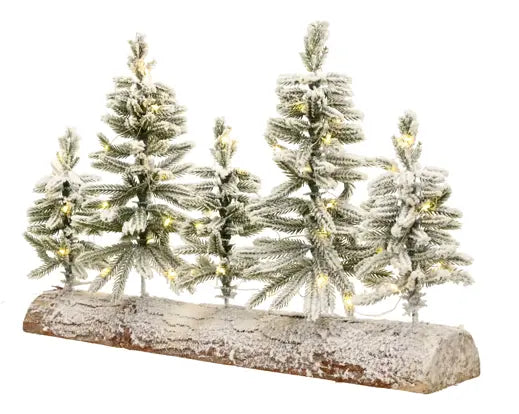 Tablepiece Snow Micro LED BO Indoor, L.50 cm x W.12 cm x H.30 cm Keans Claremorris