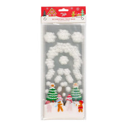 Tala 20 Snowman Scene Treat Bags with gold twists Keans Claremorris