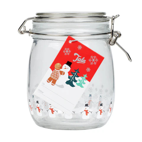 Tala 750ml Snow scene Glass Jar Keans Claremorris