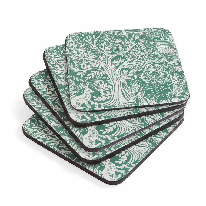Tapestry Sage Coasters - Set of 6 Keans Claremorris