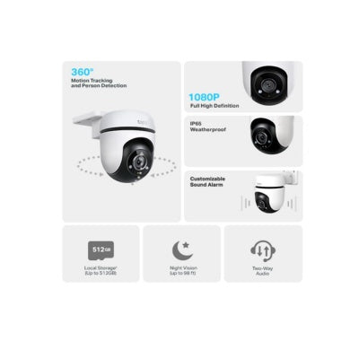 TP Link Tapo Outdoor Pan Tilt WiFi Security Camera with motion detection - available at Keans Claremorris