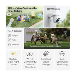 TP-Link Tapo 4K IP66 Pan/Tilt WiFi 6 AI Camera| TPL-TAPO-C560WS
