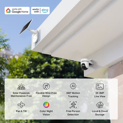 TP-Link Tapo 2K 3MP Solar Pan/Tilt Camera 6700mAh IP65| TPL-Tapo-C610-KIT